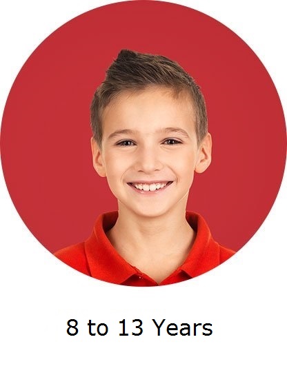 8 to 13 years